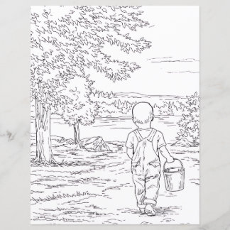 Page de coloriage - Garçon faisant pipi