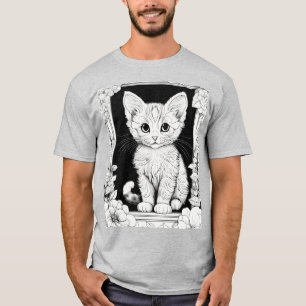 Page de coloriage Kitten Joueur Collection T-Shirt