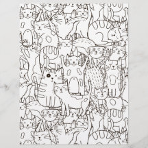 Page de coloriage Papier de scrapbook Meow du chat