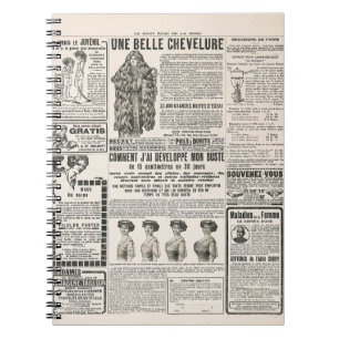 Page de journal avec publicité antique