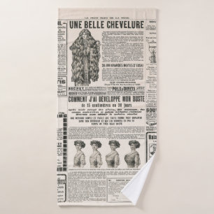 Page de journal avec publicité antique