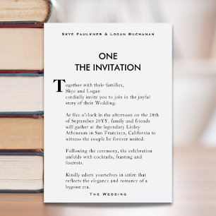 Page de livre créatif Faire-part de mariage blanc
