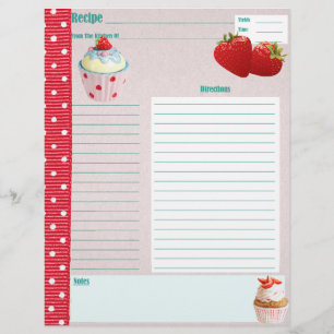 Page de recette à pois fraises & crème