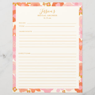Page de recette Fête des mariées Fleurs orange ros