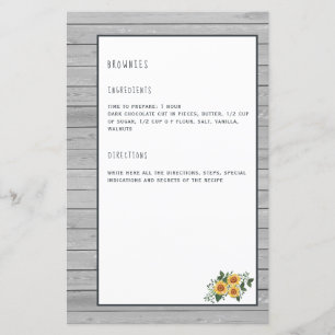 Page de recette livre de recettes mini organisateu