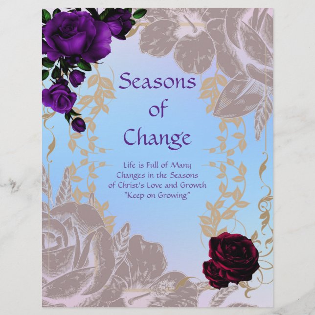 Page de titre des saisons de changement - Papier p (Devant)