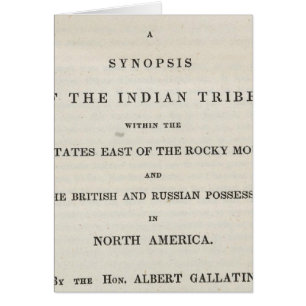Page de titre du sommaire des tribus indiennes