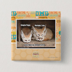 Page display options 2 inch square button