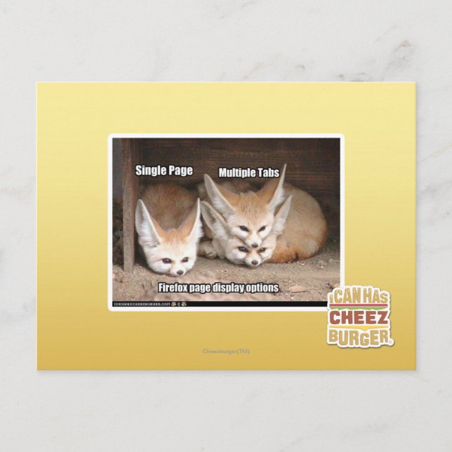 Page display options postcard (Front)