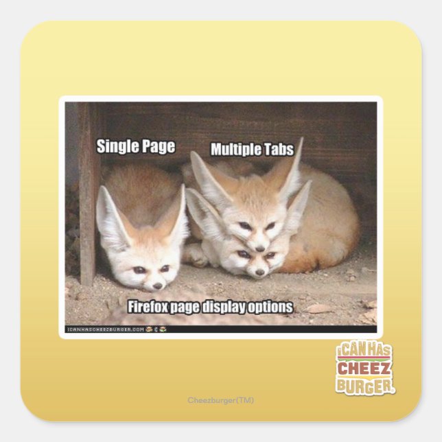 Page display options square sticker (Front)