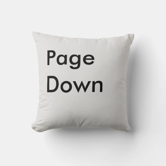 Page Down Button Throw Pillow (Front)