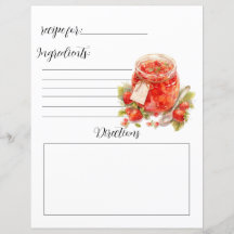 Page du livre de recettes pour Jam Jelly