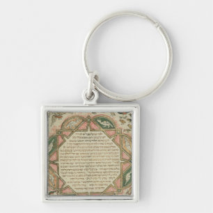 Page from a Hebrew Bible depicting Keychain