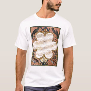 Page from a Hebrew Bible with birds, 1299 T-Shirt