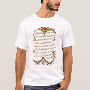 Page from a Hebrew Bible with birds, 1299 T-Shirt