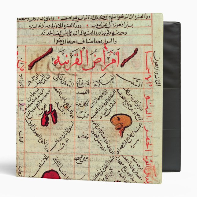 Page from the 'Canon of Medicine' by Avicenna Binder (Front/Inside)