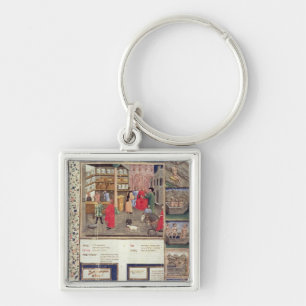 Page from the 'Canon of Medicine' by Avicenna Keychain