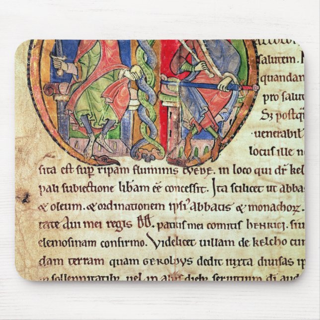 Page from the Charter Kelso Abbey with Mouse Pad (Front)