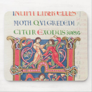 Page from the Winchester Bible, c.1150-80 Mouse Pad