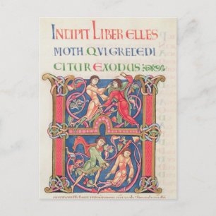 Page from the Winchester Bible, c.1150-80 Postcard