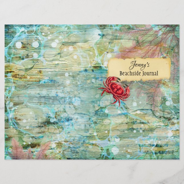 Page Journal COVER du crabe vintage (Devant)