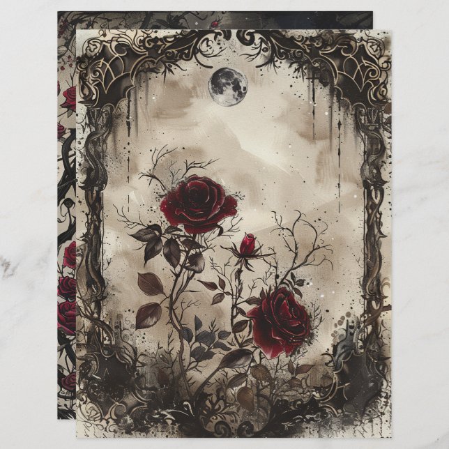 Page Journal de junk gothique vintage (Devant / Derrière)