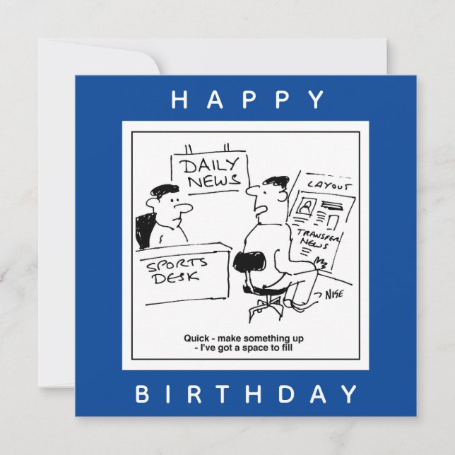 Page Layout Designer & Sports Desk at a Newspaper Card (Front)