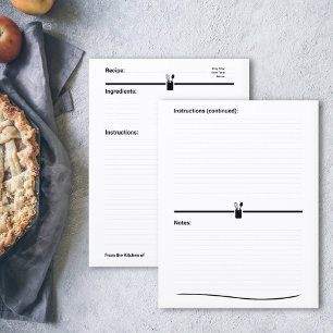 Page Livre de recettes minimaliste