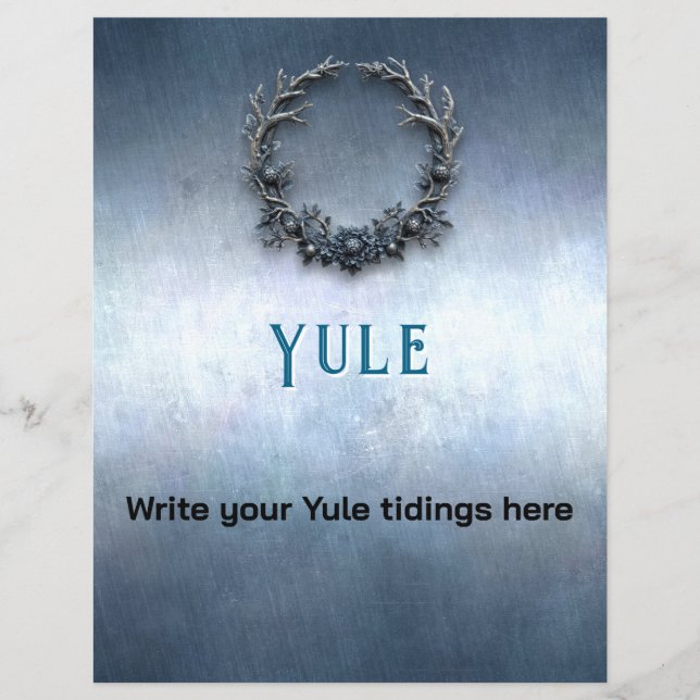 Page Livre Yule personnalisable d'ombres (Devant)