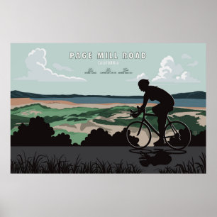 Page Mill Road Cycling Poster
