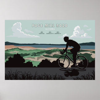 Page Mill Road Cycling Poster