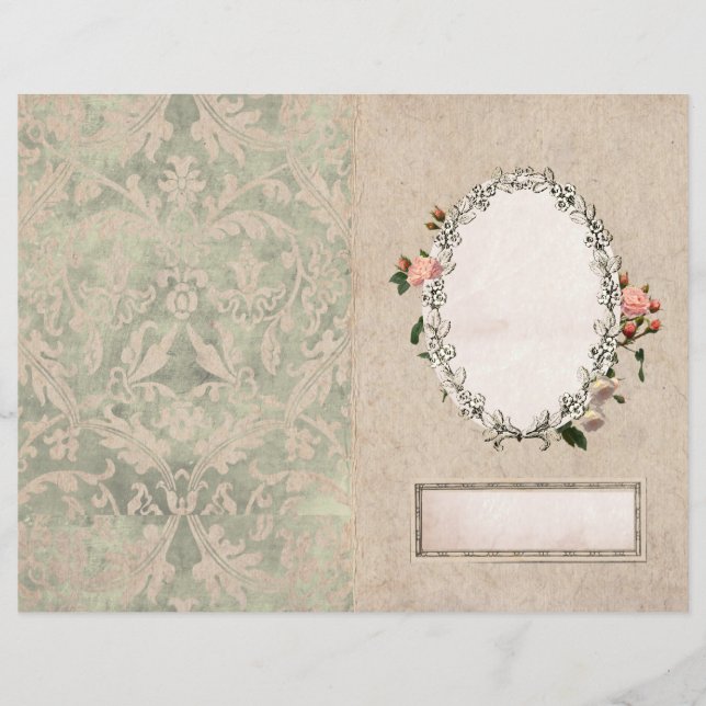 Page Numéro du journal de la bordure rose vintage (Devant)