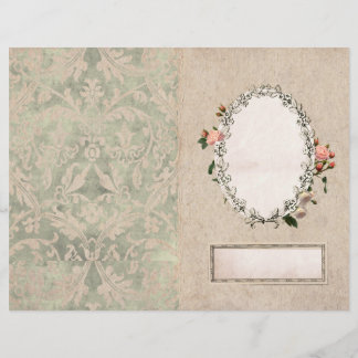Page Numéro du journal de la bordure rose vintage