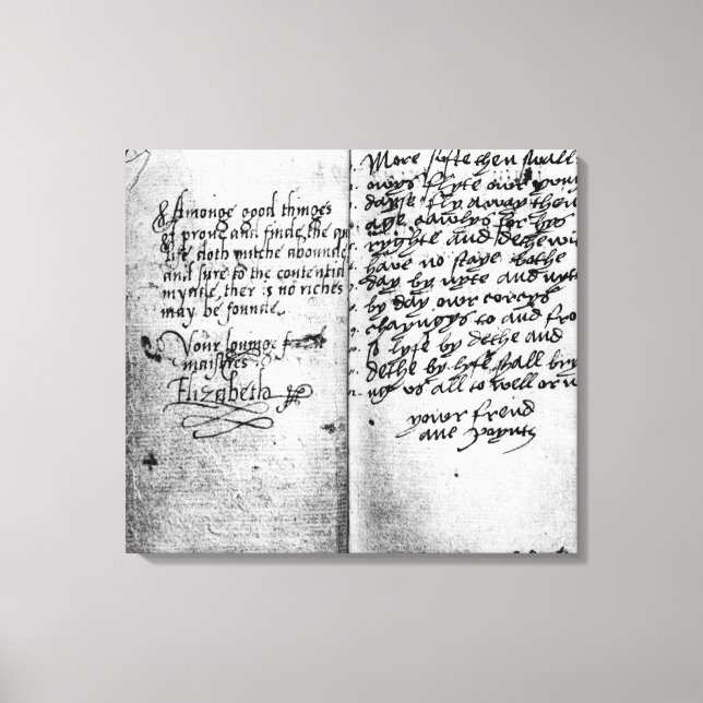 Page of manuscript canvas print (Front)