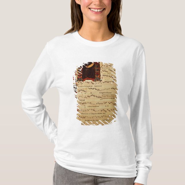 Page of Musical Notation with historiated T-Shirt (Front)