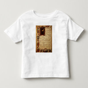 Page of Musical Notation with historiated Toddler T-shirt