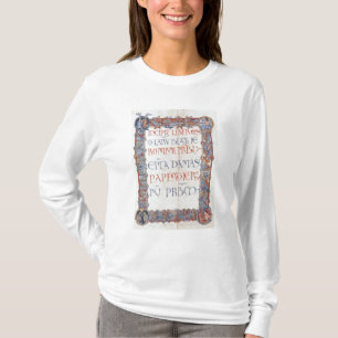 Page of text with a floriated border T-Shirt