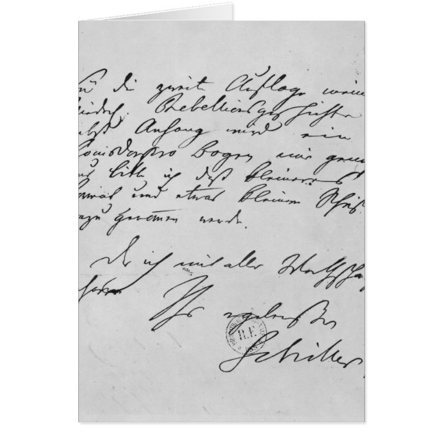 Page of text with his signature (Front)