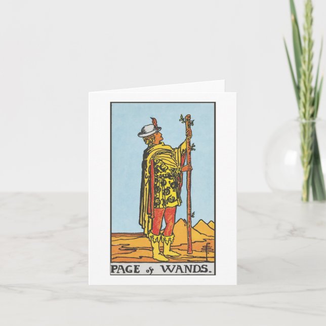 Page of wands - Rider Waite Smith tarot Card (Front)