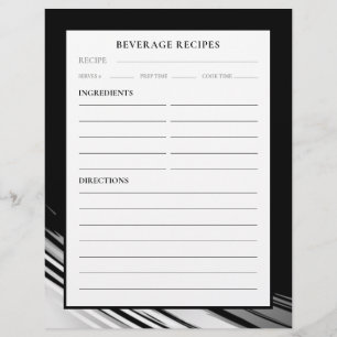 Page Recette Boissons Noir & Blanc Swoosh