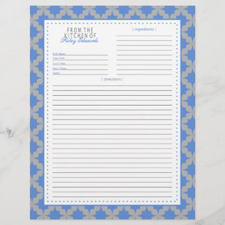 Page Recette étoile bleu rétro