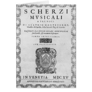 Page titre des 'Scherzi Musicali
