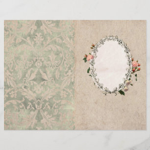 Page Titre du journal de bord rose vintage