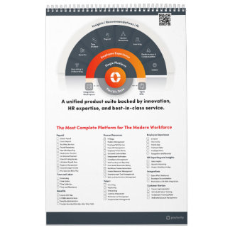 Page unique Calendrier 18 mois, blanc