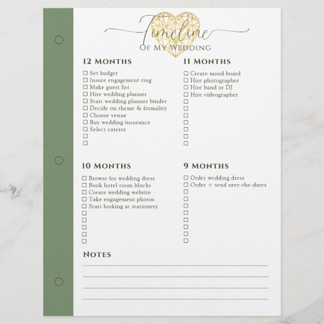 Page wedding planner de 12 à 5 mois Classeur du ca (Devant)