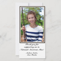Pageant Advertising Thank You Card