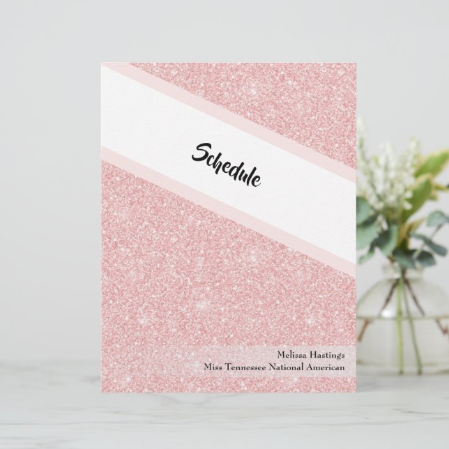 Pageant Binder Divider Page Glitter Sash (Debout devant)