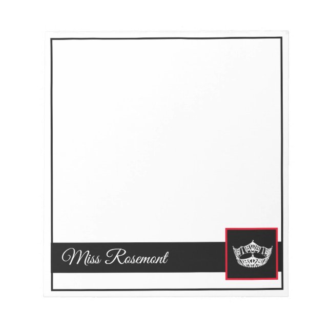 Pageant Crown Autograph Pad (Front)