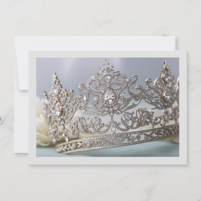 Pageant Crown Flat Note Card (Front)