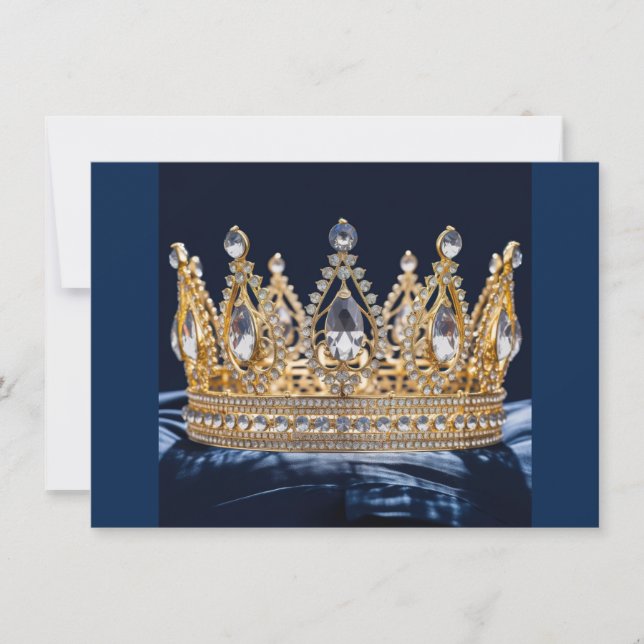 Pageant Crown Flat Note Card (Front)